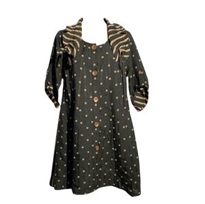Curvesque USA Women's Polkadot Boho Chic Striped‎ Whimsy Unique Jacket Dress 3X